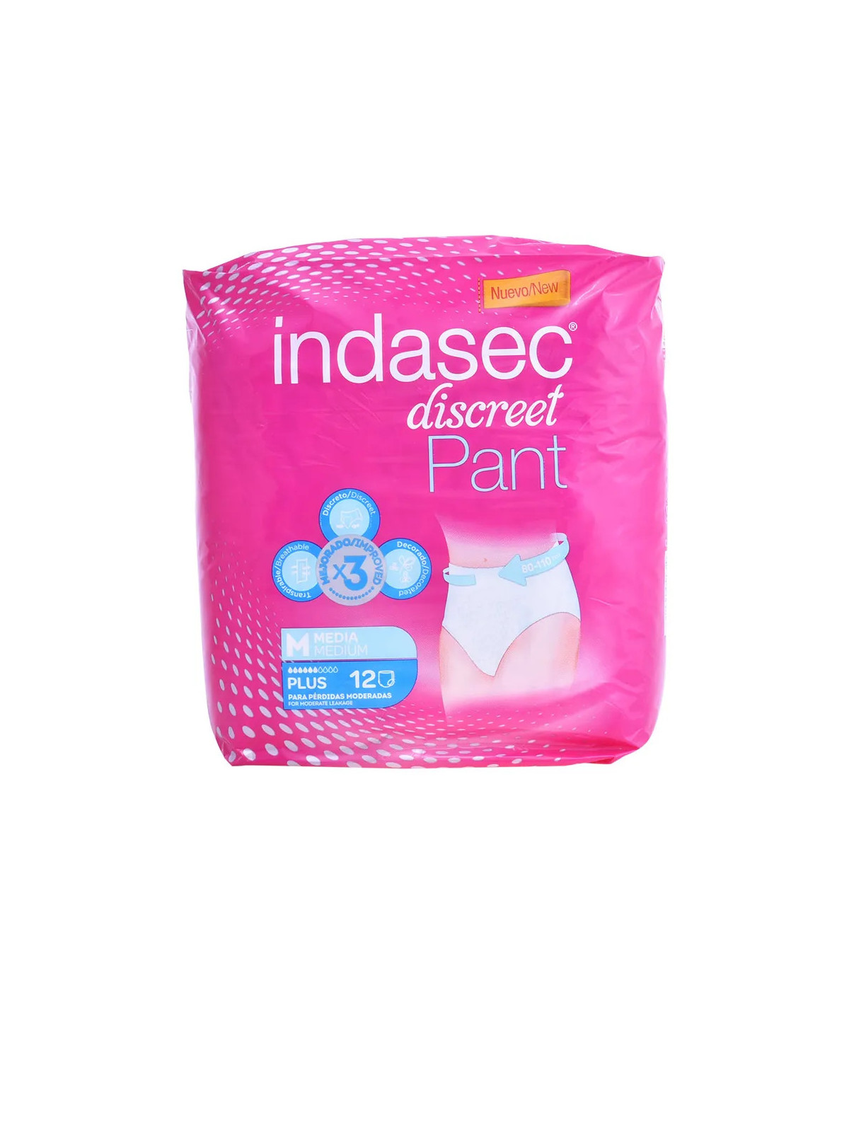 Indasec Pant Plus Taille Moyenne 12 Unités