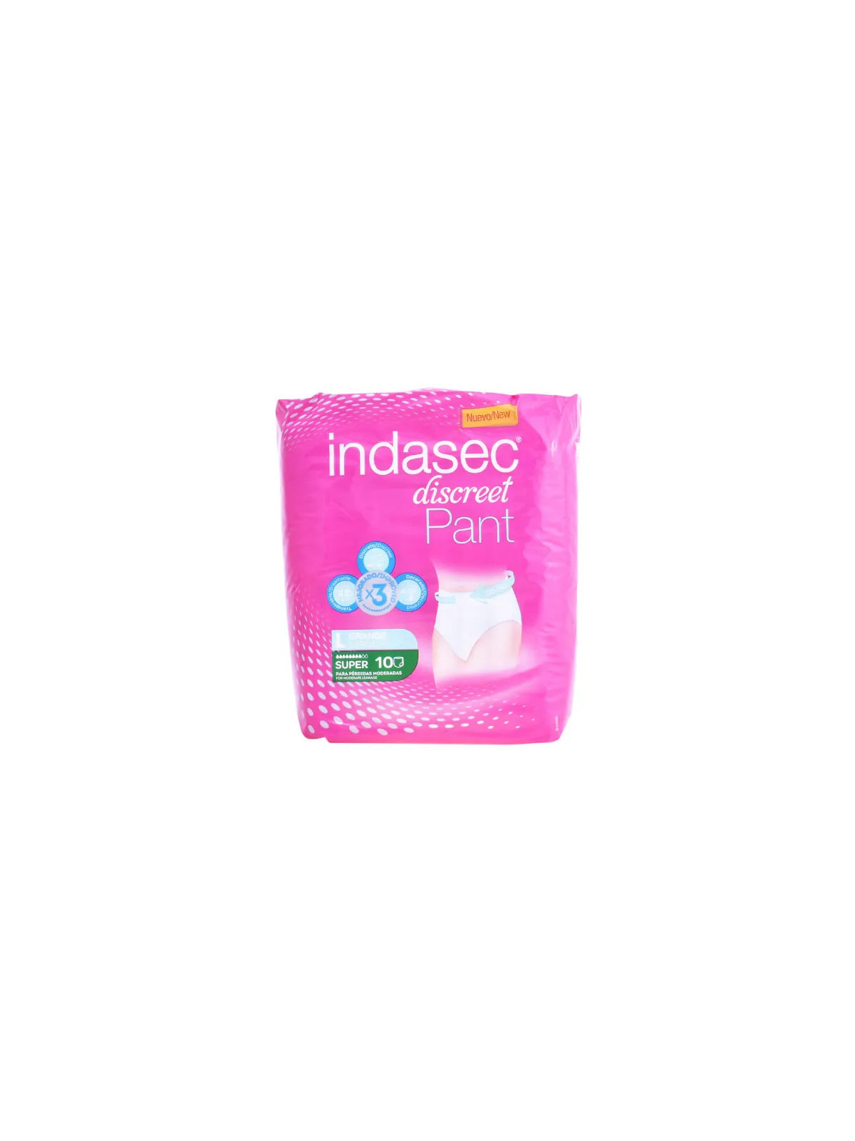 Indasec Pant Super Grande Taille 10 Unités