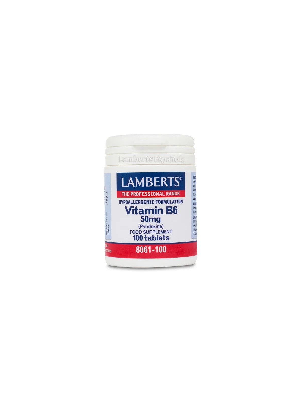 Lamberts Vitamine B6 50mg 100 Comprimés