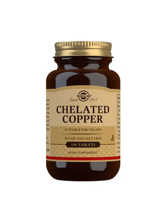 Solgar Cuivre Chélaté 100 Comprimés