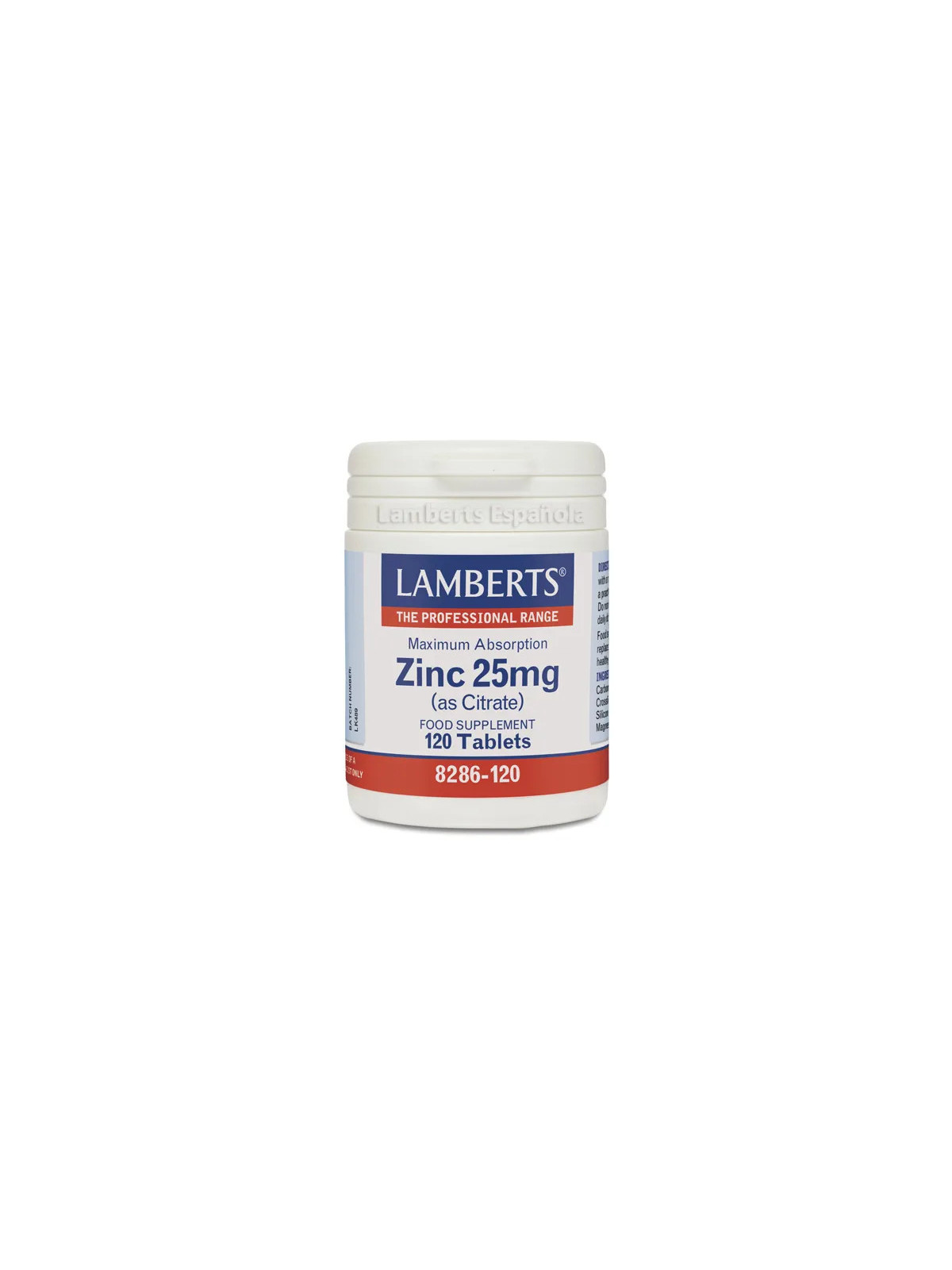 Lamberts Citrate de Zinc 25 mg 120 Capsules