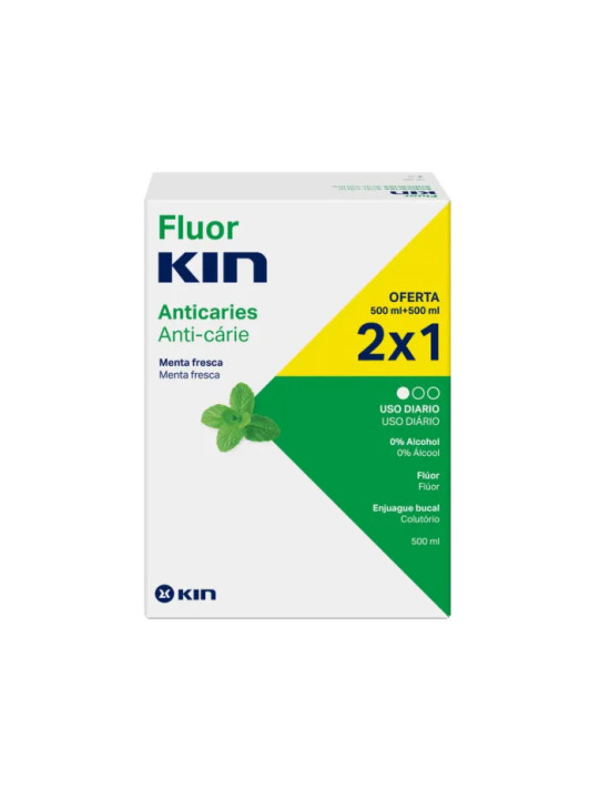 KIN Fluorkin Bain de Bouche 2x500 ml