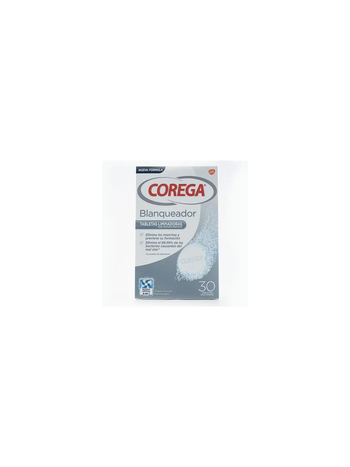 Corega Blancheur 30 Tablettes Effervescentes