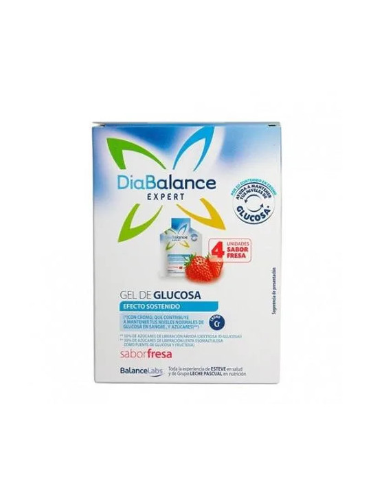 Diabalance Expert Gel de Glucose à Effet Durable Fraise 4 Sachets