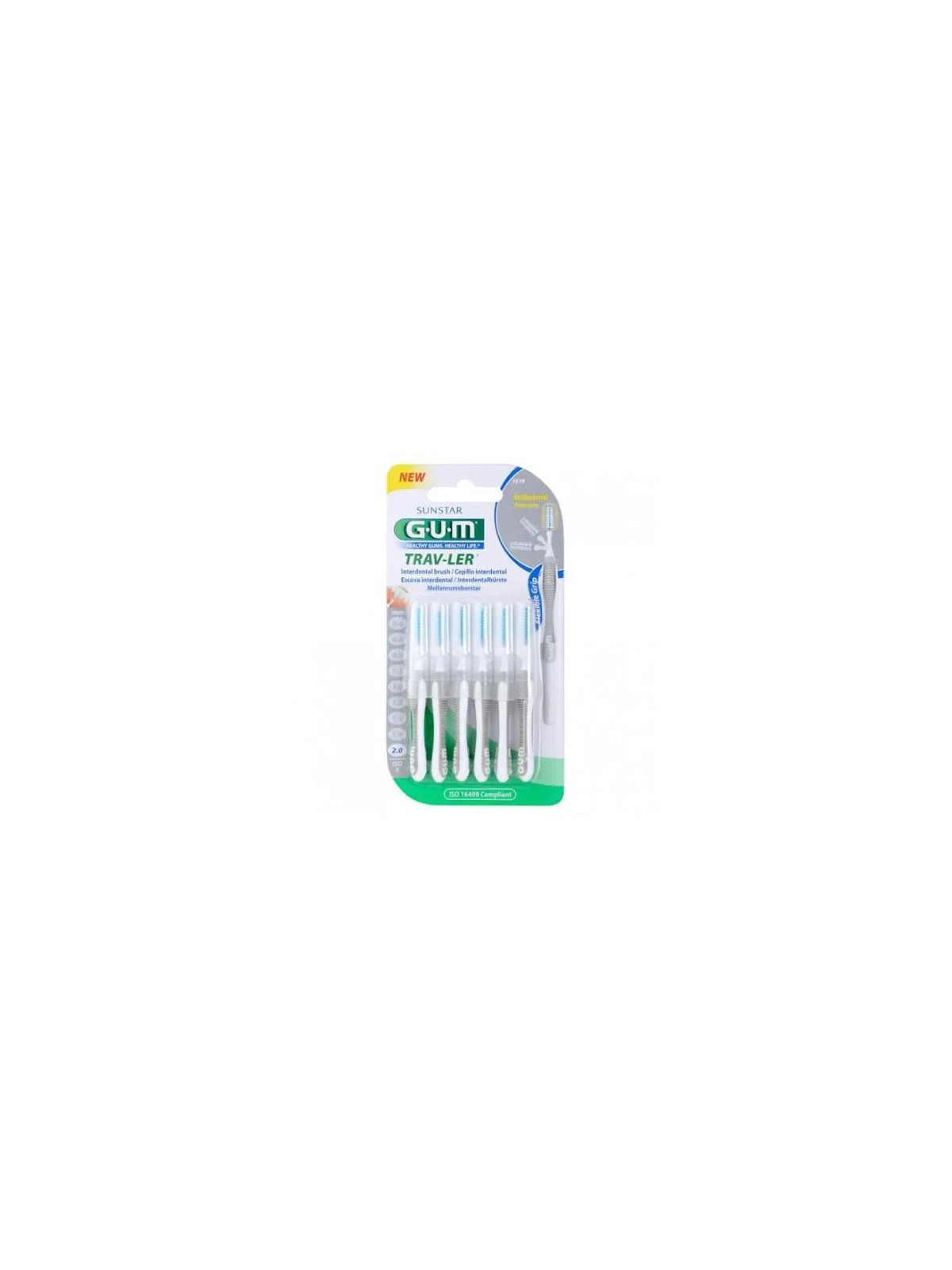 GUM Brossettes Interdentaires Coniques 1618 2mm 6 pièces