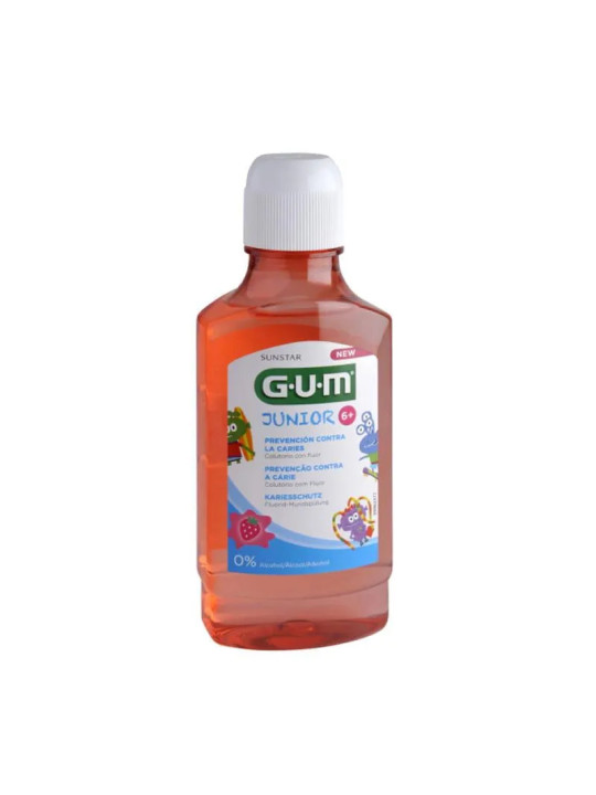 GUM Junior Bain de Bouche Saveur Fraise dès 6 ans 300ml