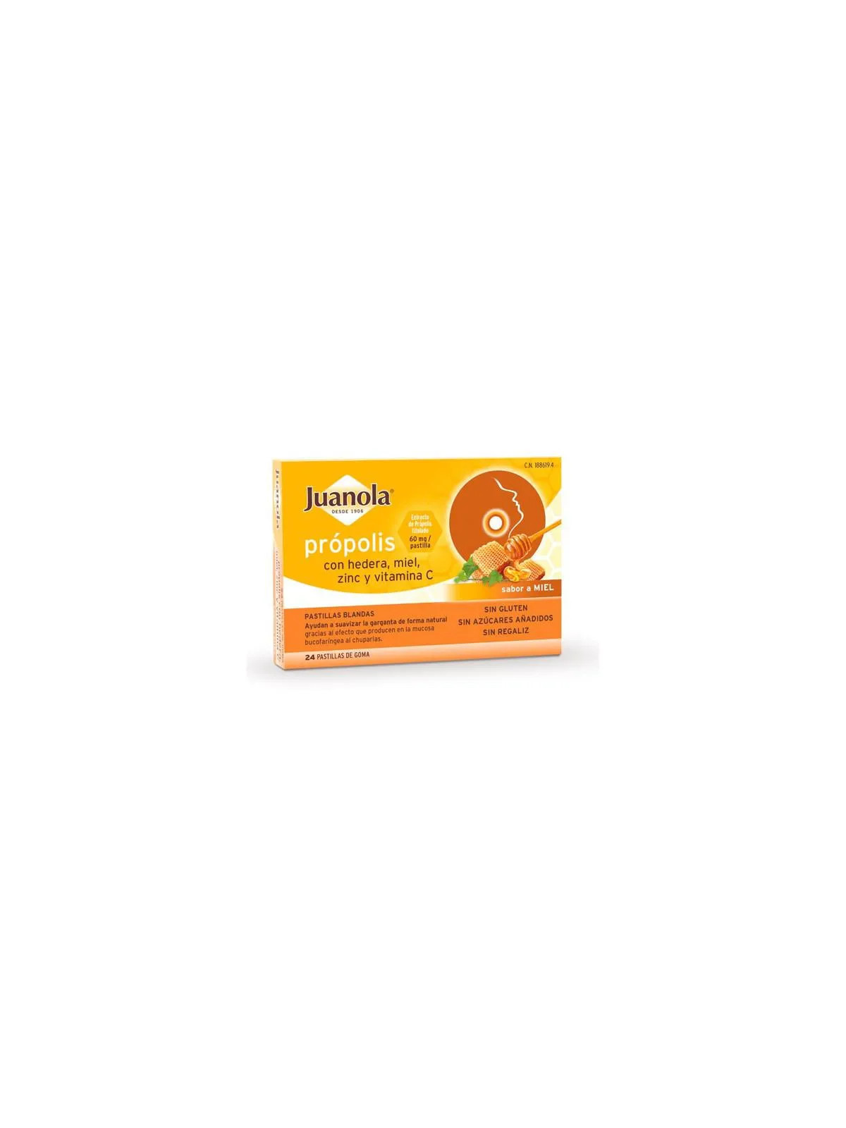 Juanola Propolis Hedera Saveur Miel 24 Pastilles
