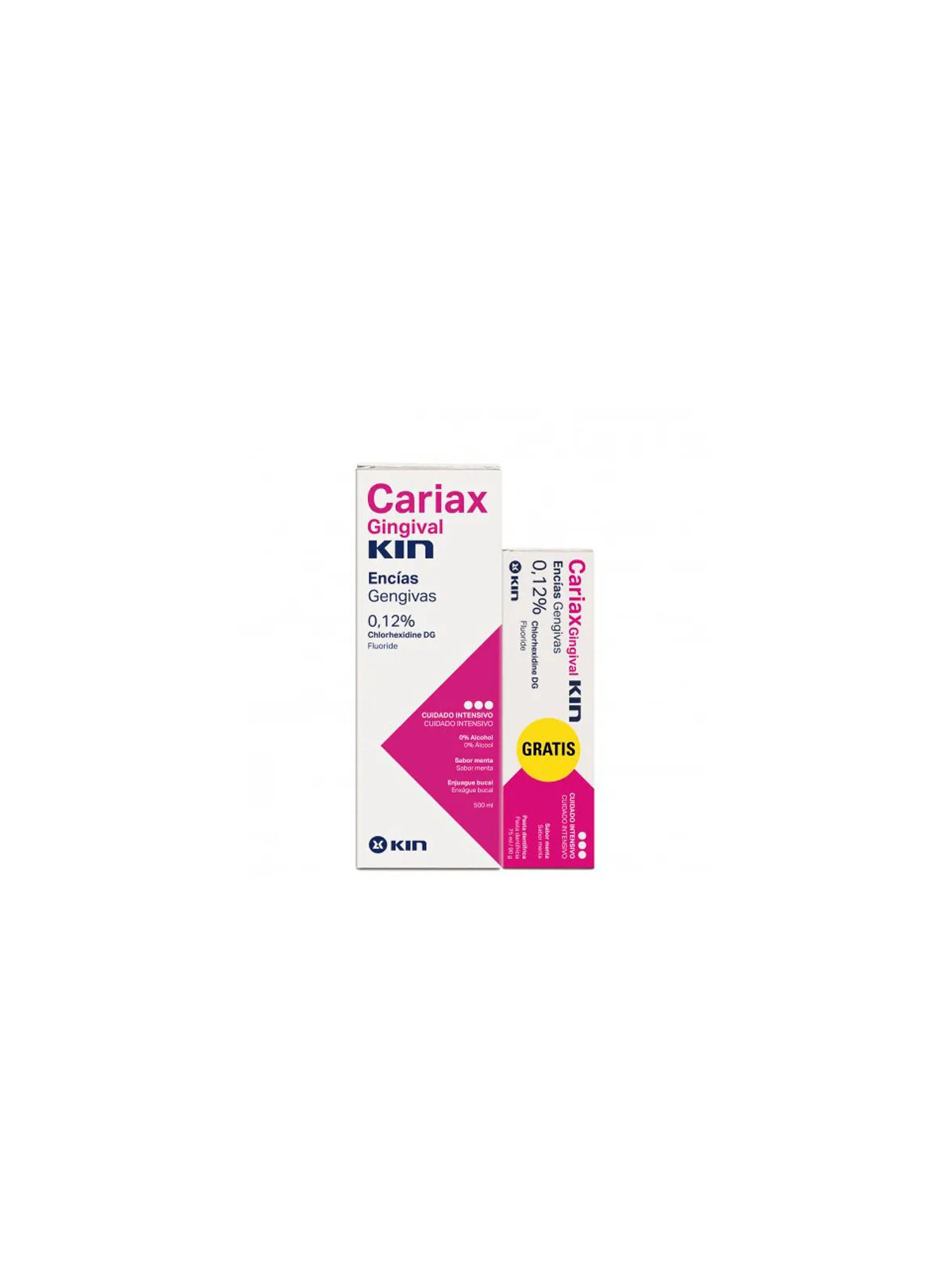 Kin Cariax Gingival Bain de Bouche 500ml + Dentifrice 75ml