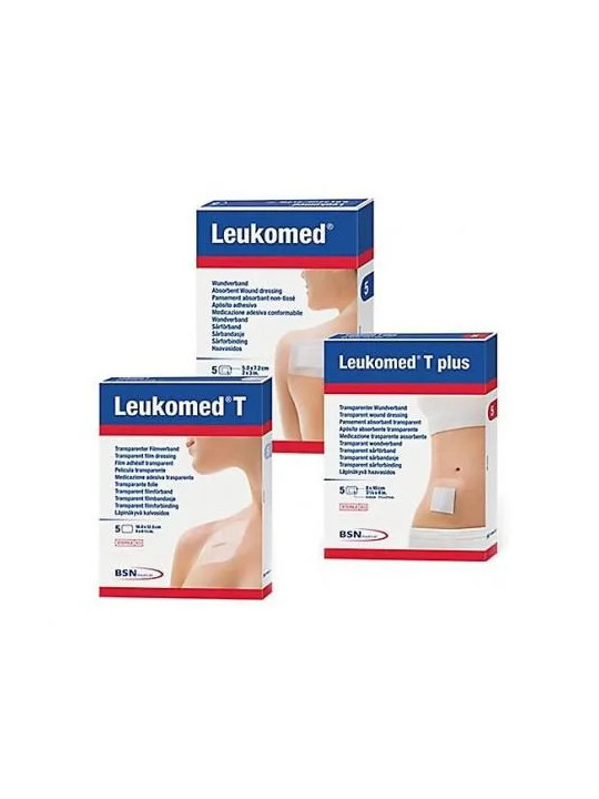 BSN Medical Leukomed T Plus Pansement Transparent Absorbant 10x20cm 5 Pansements