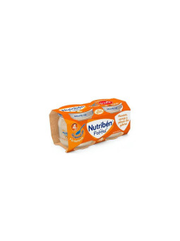 Nutribén Potito Bipack Pomme, Orange, Banane et Biscuit 2x120g