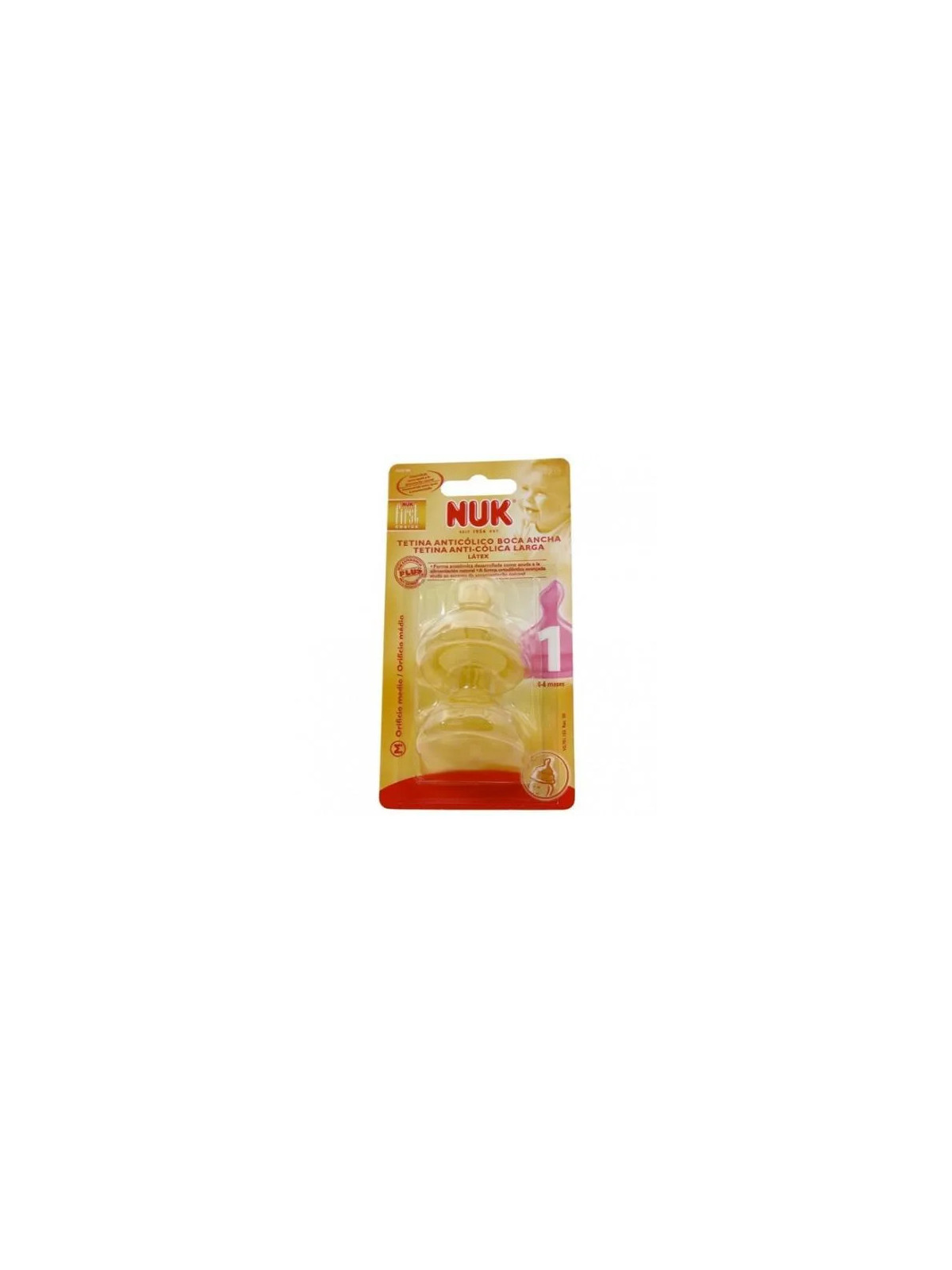 NUK Tétine Large First Choice 1 M Latex 2 Unités