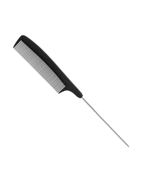 Eurostil Peigne Professionnel Carbone à Queue Métal 223mm 1 unité
