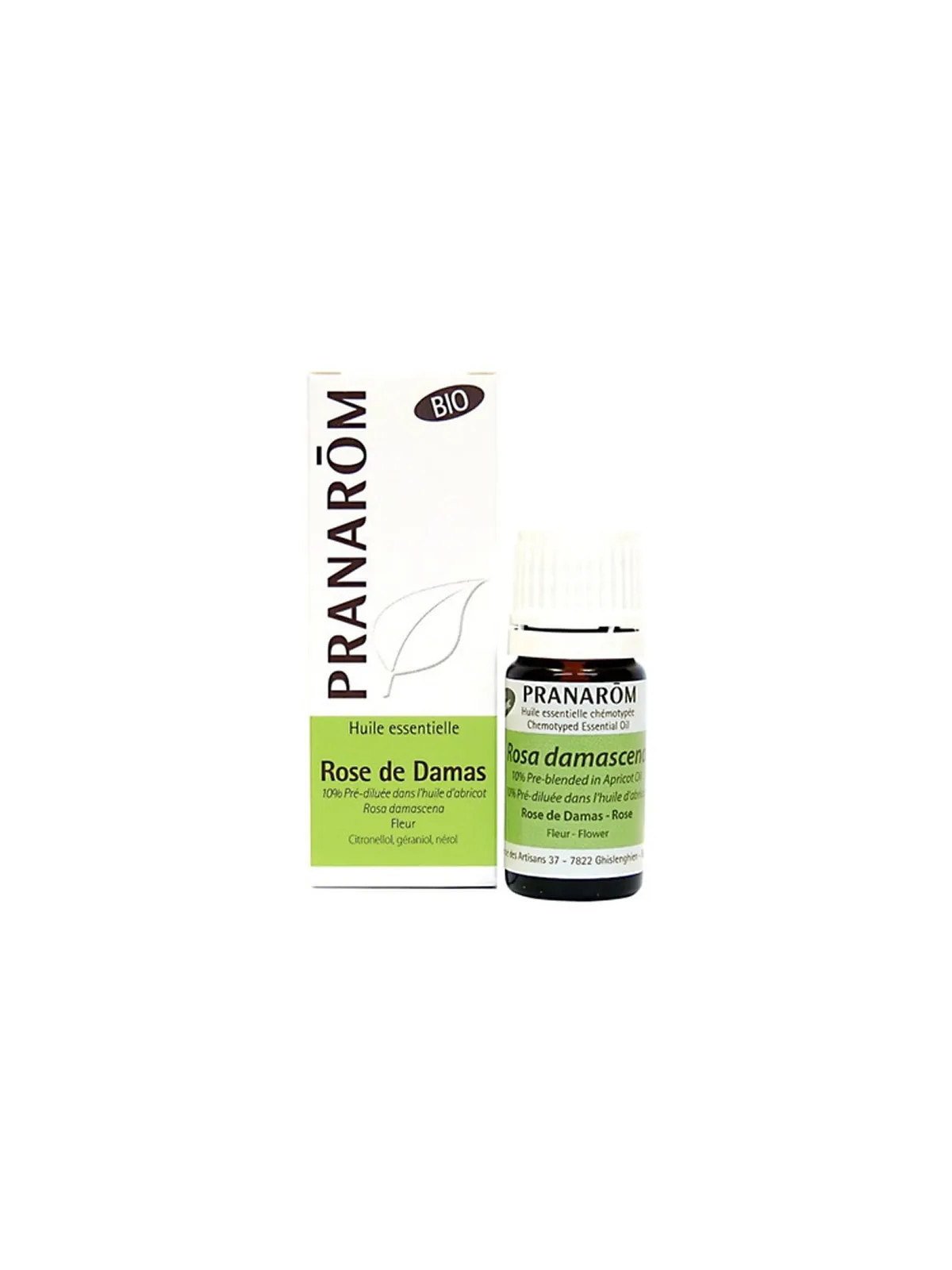 Pranarôm Huile Essentielle de Rose de Damas Bio 2ml