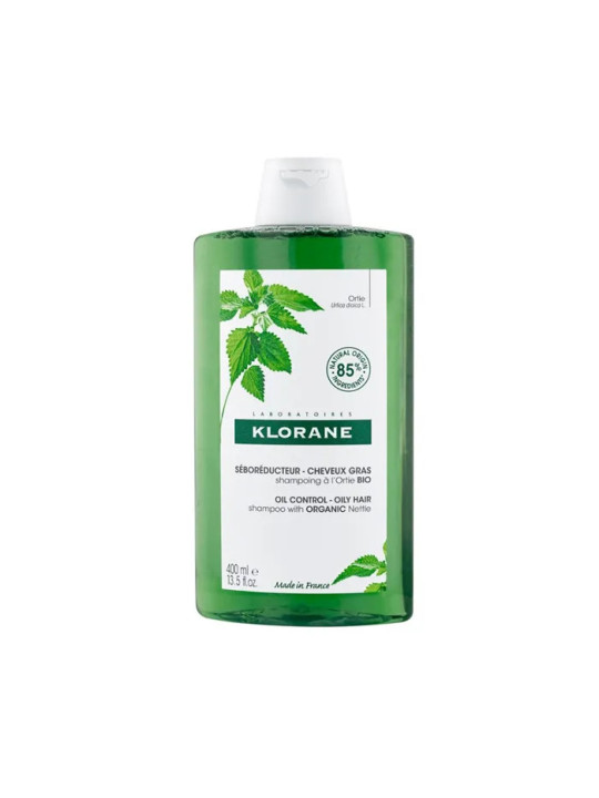 Klorane Shampoing à l'Ortie Bio - Séborégulateur Cheveux Gras 400ml