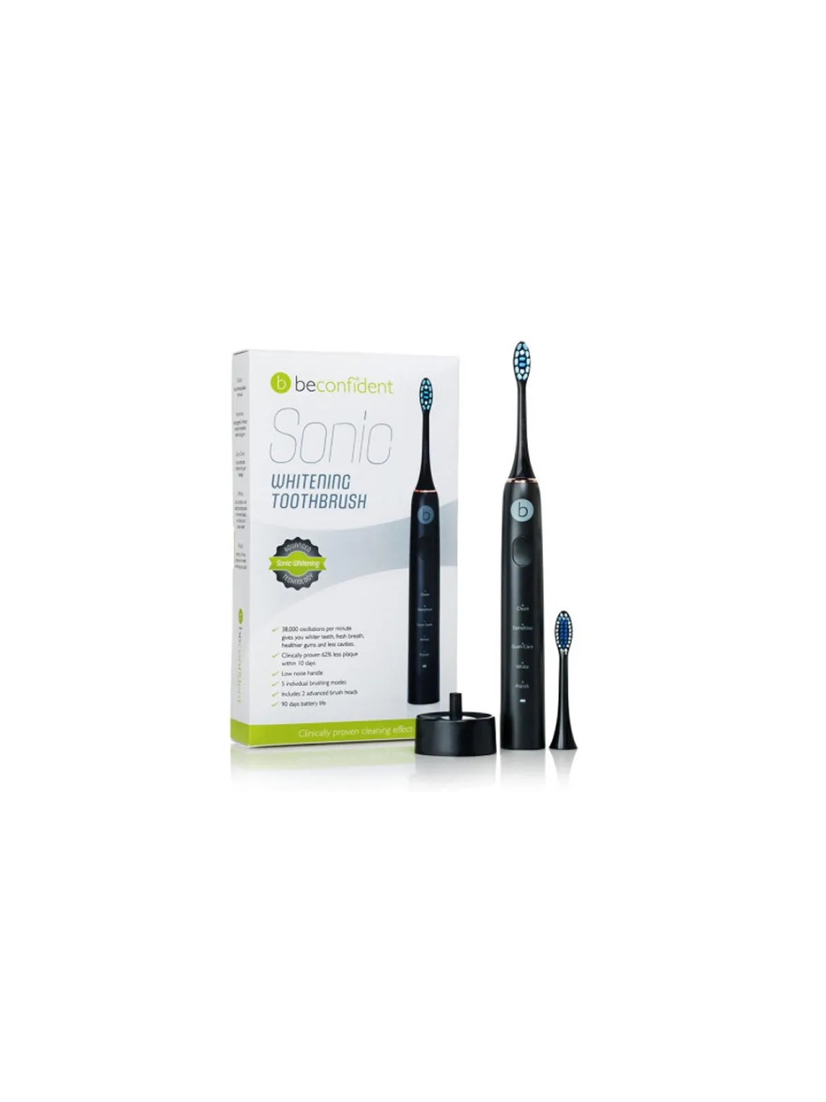 Beconfident Sonic Electric Whitening Toothbrush Black-Rose Gold