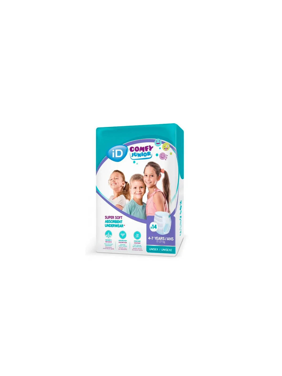 iD Comfy Junior Pants Culottes Absorbantes 4-7 Ans 14 unités