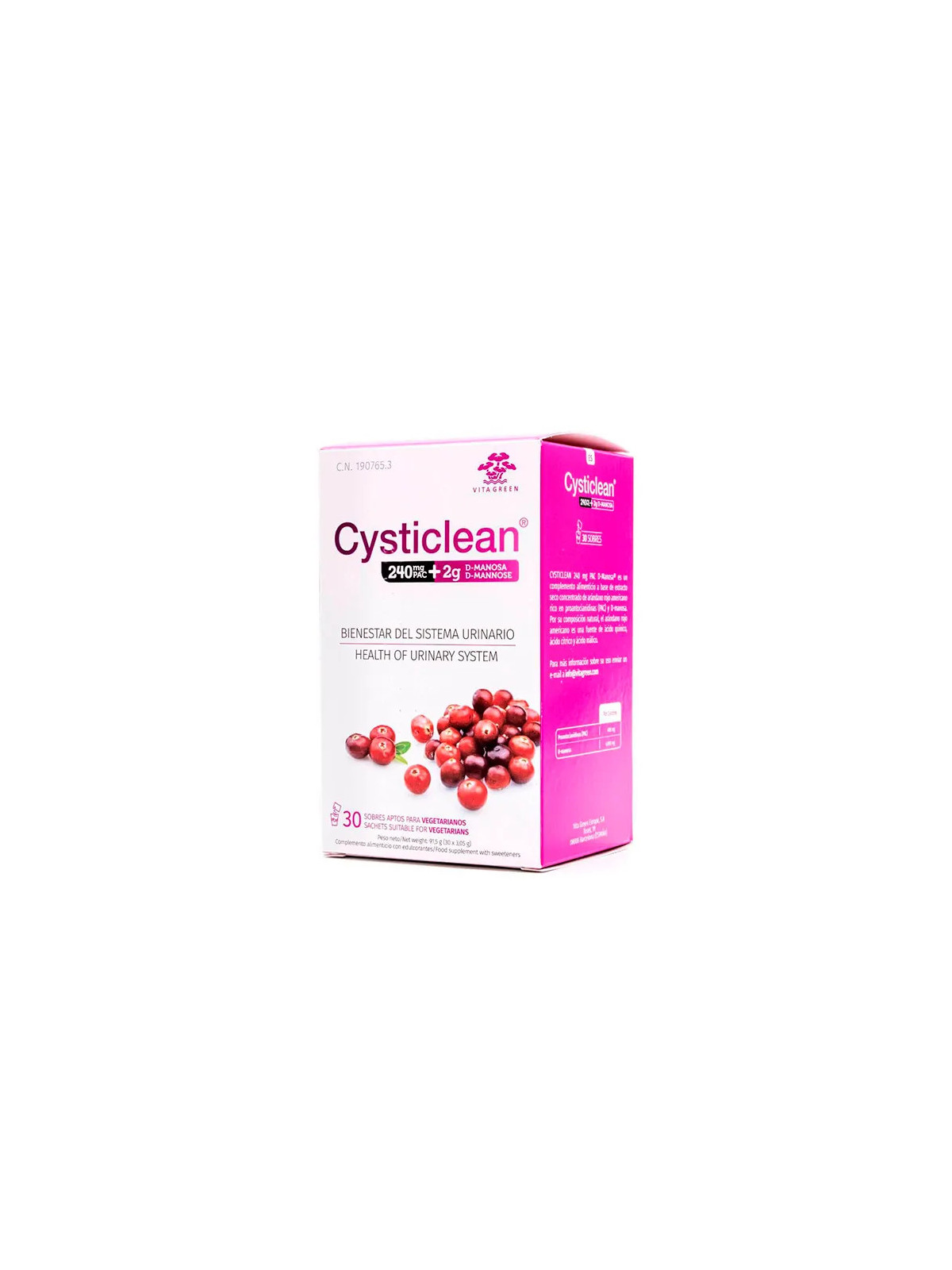Cysticlean Bien-être du Système Urinaire 30 Sachets 240mg