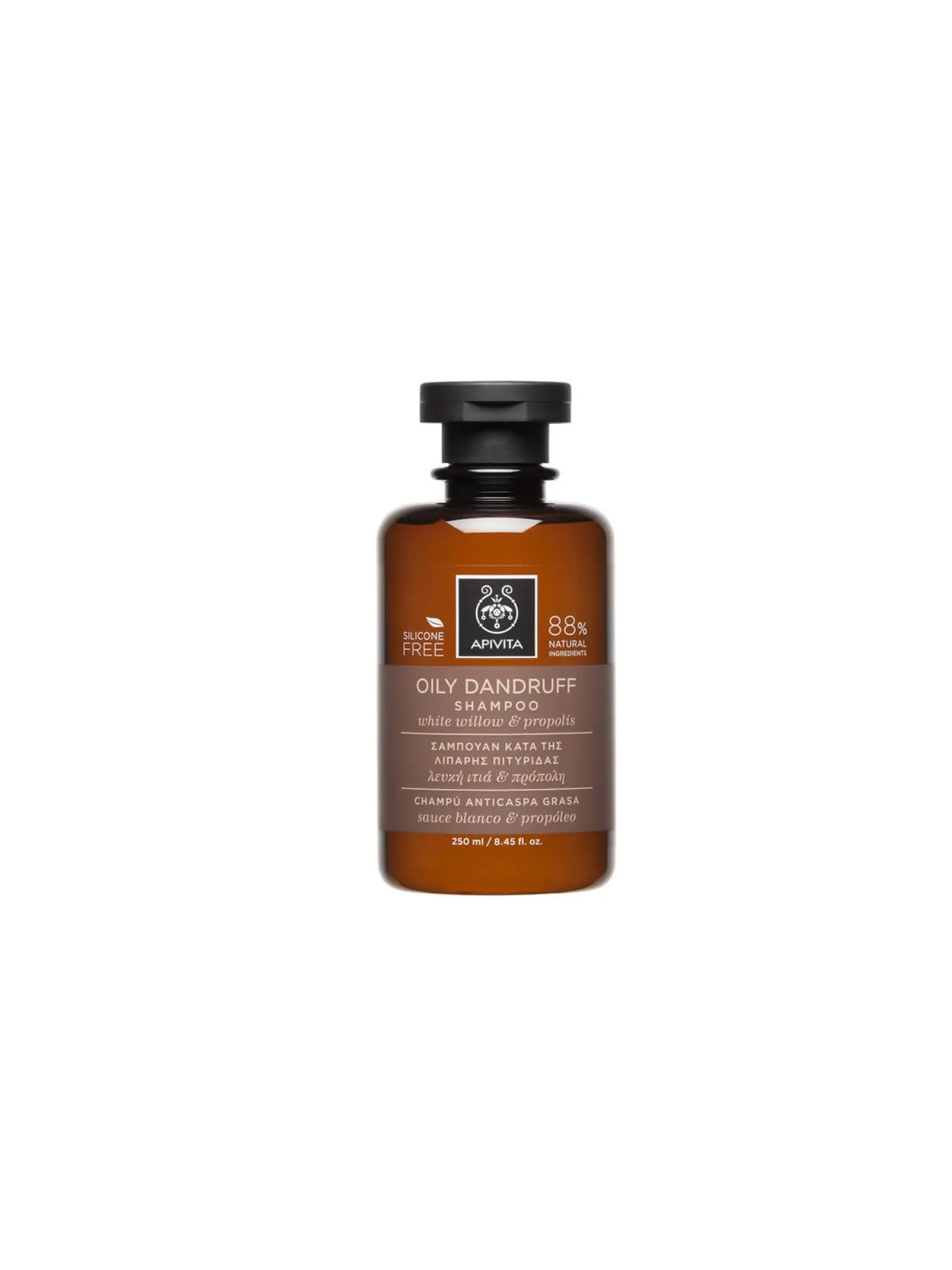 Apivita Shampooing Anti-Pelliculaire Cheveux Gras au Saule Blanc et Propolis 250ml