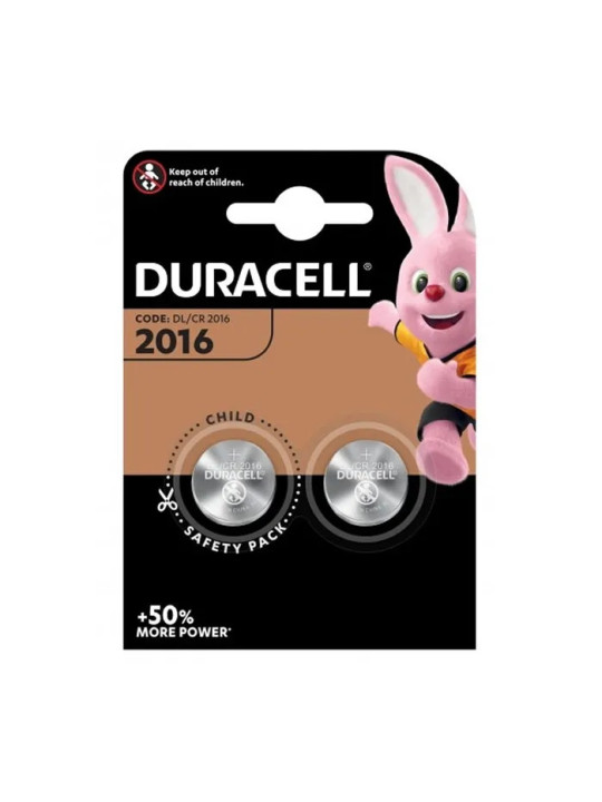 Duracell Pile Bouton Lithium 3V 2016 DL/CR2016 2 Unités