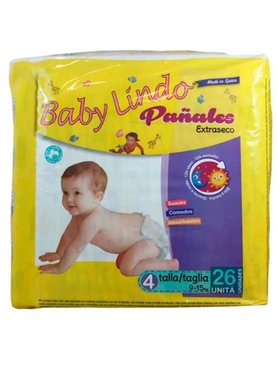 Baby Lindo Couches T4 9-15 Kg 26 Unités