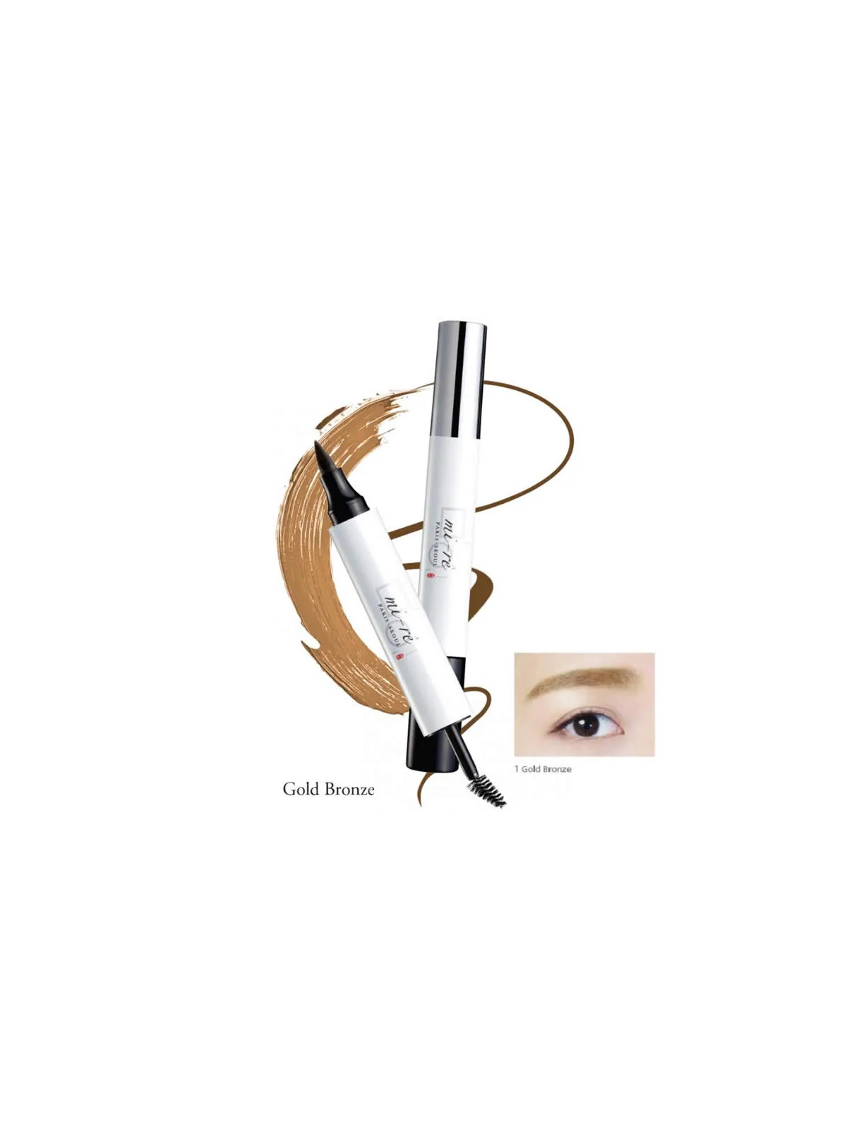 Mi-Rê Brow Plume Perfection Teinture et Mascara Sourcils Gold Bronze