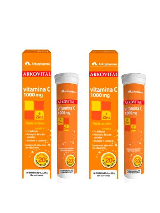 Arkopharma Arkovital Vitamine C 20 Comprimés Effervescents Duplo