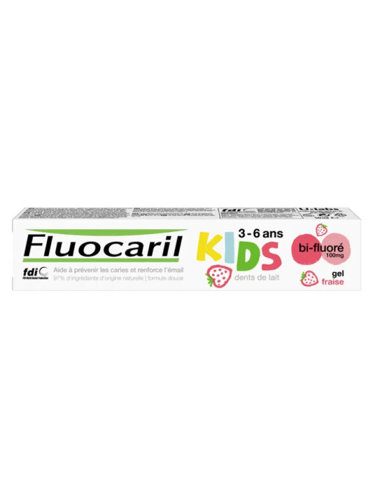 Fluocaril Kids Bi-Fluoré Dents de Lait Goût Fraise 3-6 ans 50ml