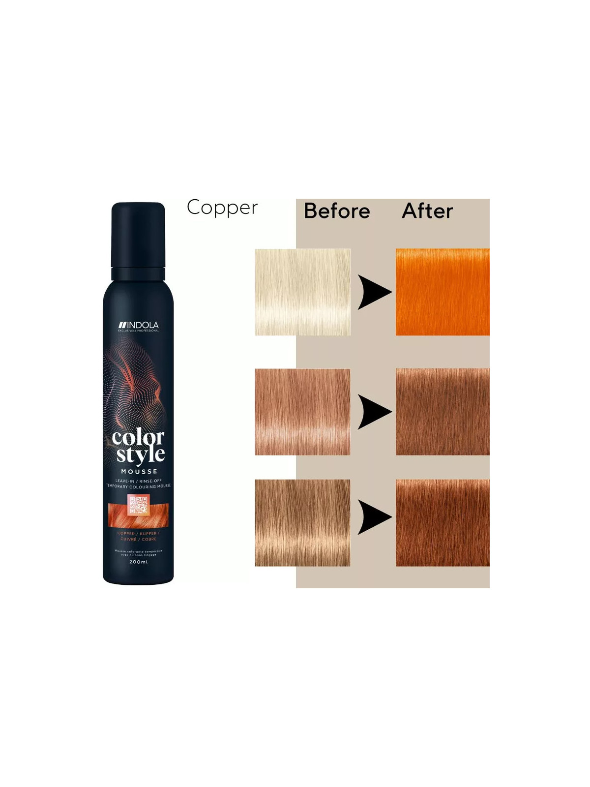Indola Color Style Mousse Copper 200ml