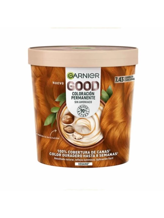 Garnier Good Coloración Permanente Sin Amoníaco 7.43 Cobrizo Cúrcuma