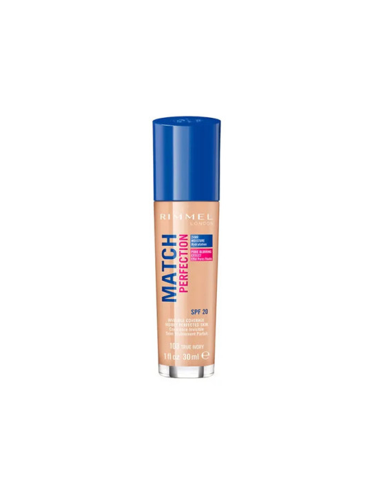 Rimmel London Match Perfection Foundation SPF20 103 True Ivory 30ml