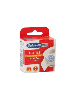 Salvelox Sparadrap Textile Blanc 5m x 2cm