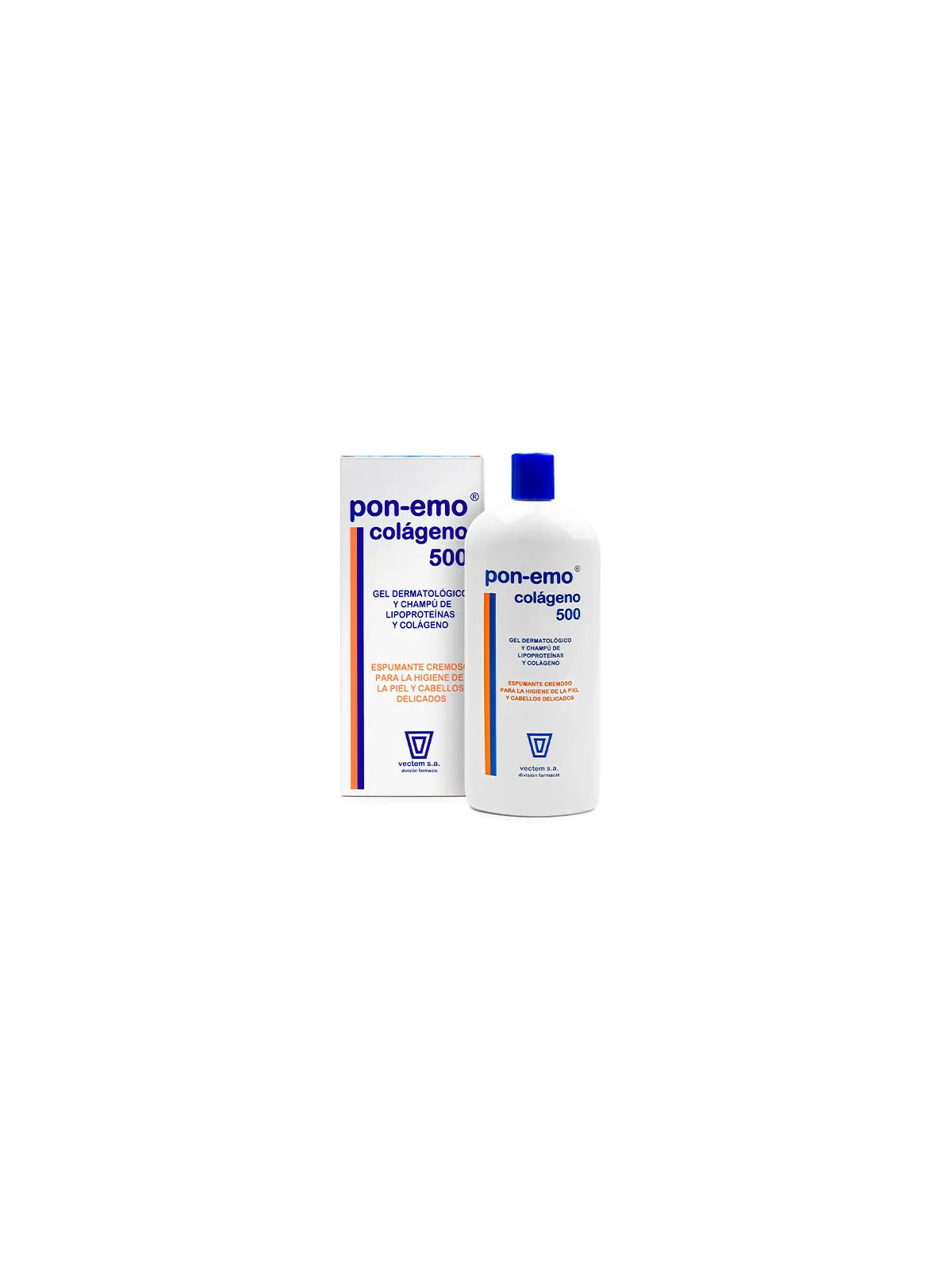 Vectem Pon-Emo Shampooing Gel au Collagène Cheveux Secs 500ml