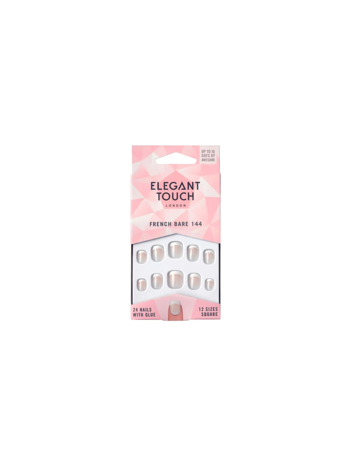 Elegant Touch Natural French Bare 144 Faux Ongles XS