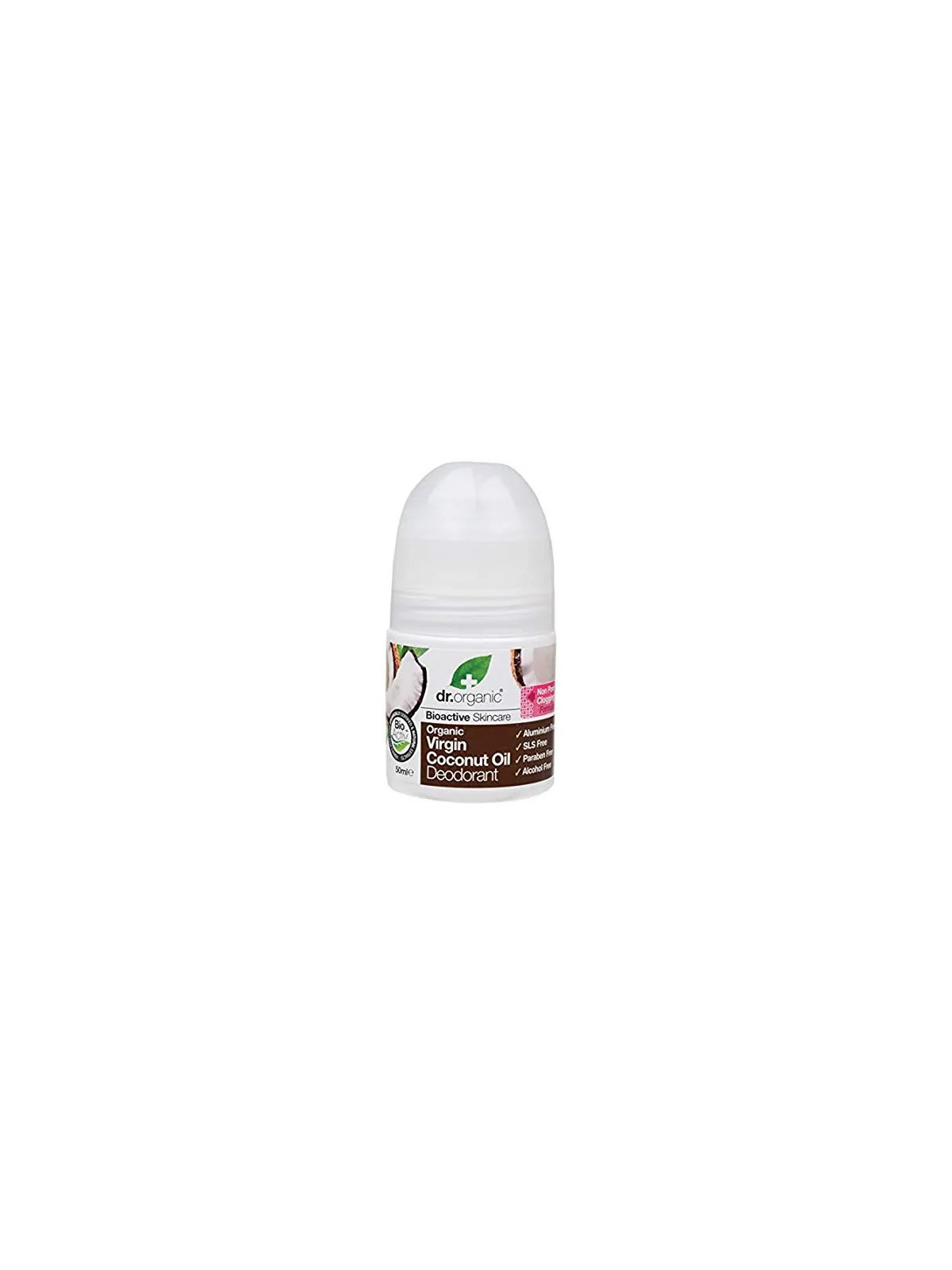 Dr. Organic Huile de Coco Vierge Déodorant Roll-On 50ml