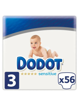 Dodot Sensitive Couches Taille 3 56 Unités