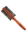 Eurostil Brosse Ronde Bois Poils Naturels 24mm