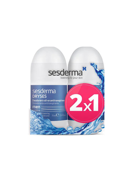 Sesderma Pack Dryses Déodorant Anti-Transpirant Roll On Pour Hommes 2x75ml