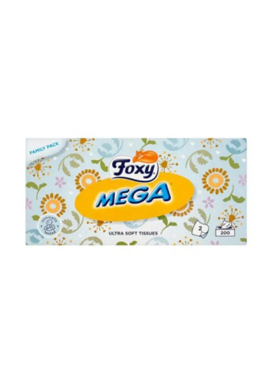 Foxy Mega Mouchoirs en Papier 200 Unités