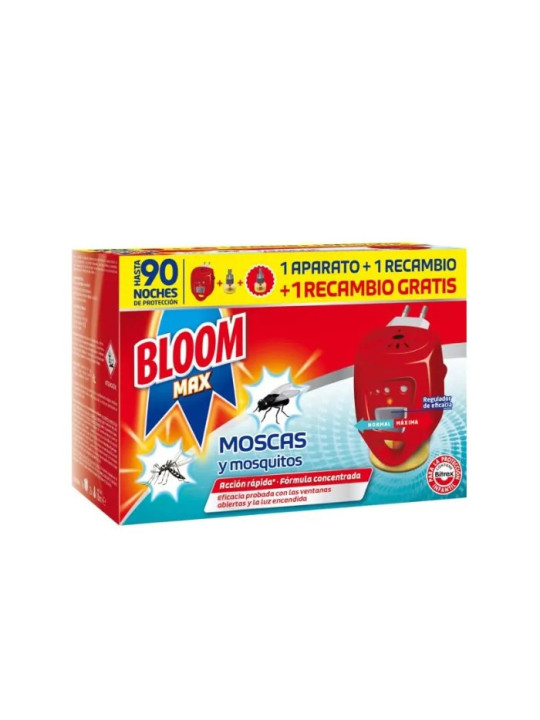 Bloom Max Mouches & Moustiques Diffuseur Électrique + 2 Recharges