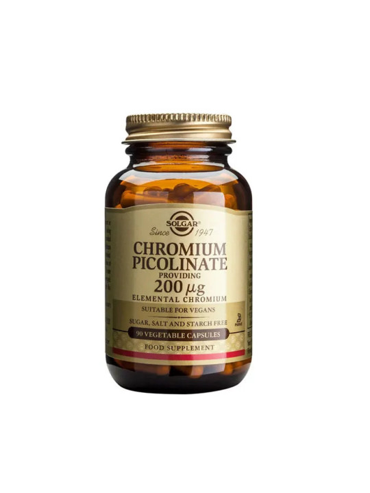 Solgar Picolinate de Chrome 200mcg 90 Capsules
