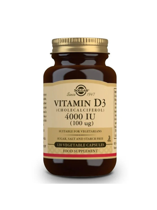 Solgar Vitamine D3 4000 UI (100mcg) 120 Capsules