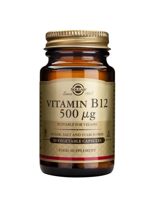 Solgar Vitamine B12 500mcg Cyanocobalamine 50 Gélules