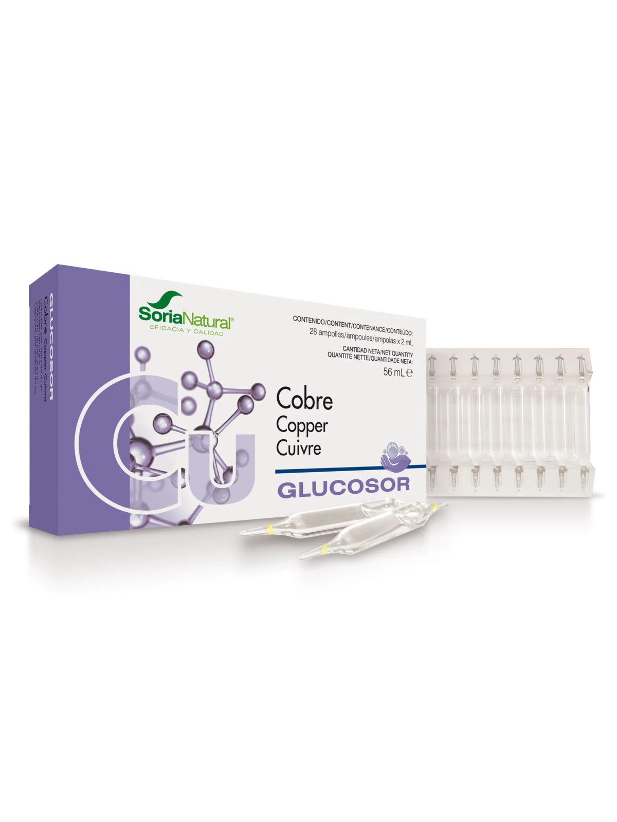 Soria Glucosor Cuivre 28 Ampoules x 2ml