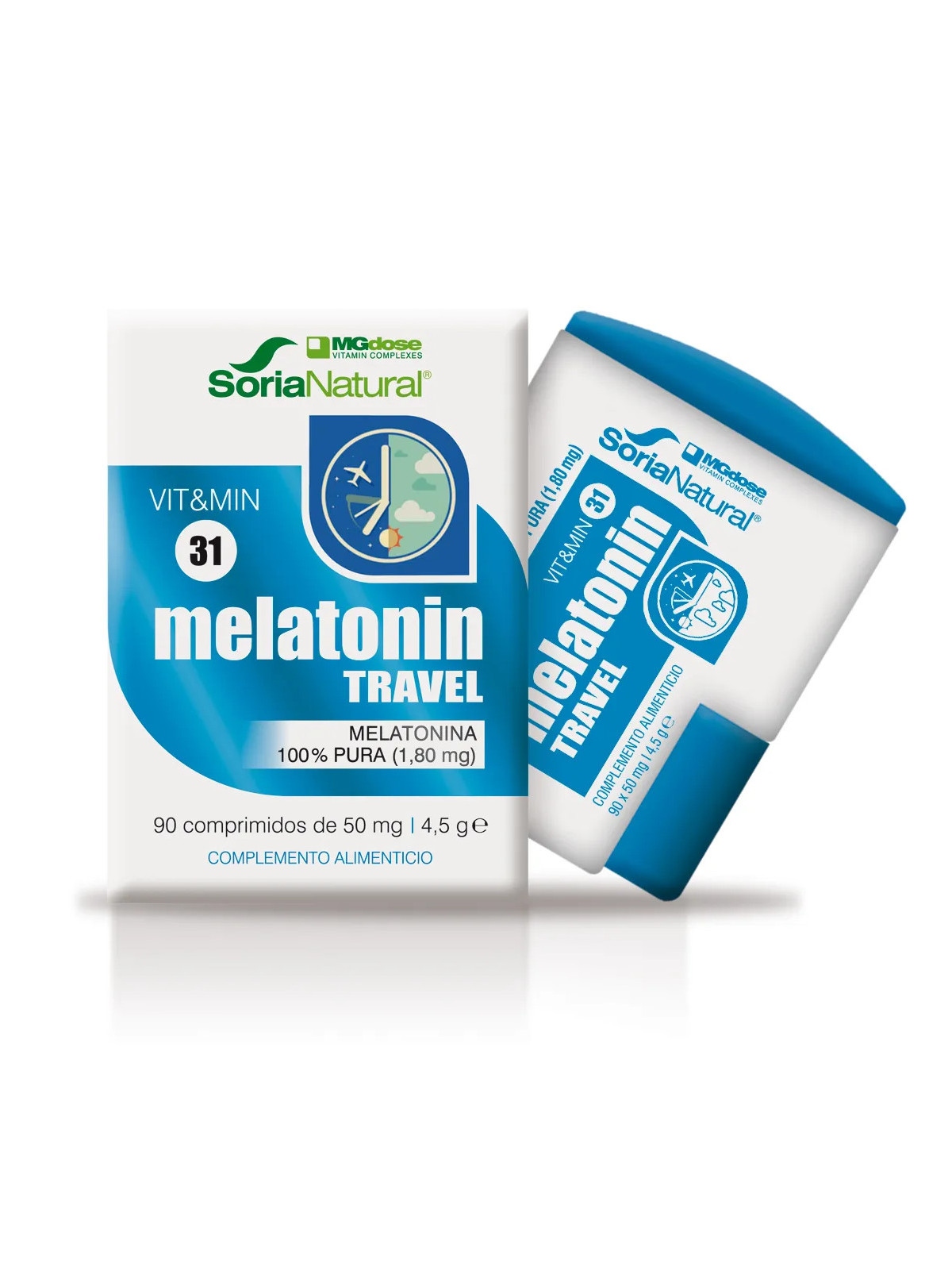 MGDose Vit y Min 31 Mélatonine Travel 90 x 50 mg