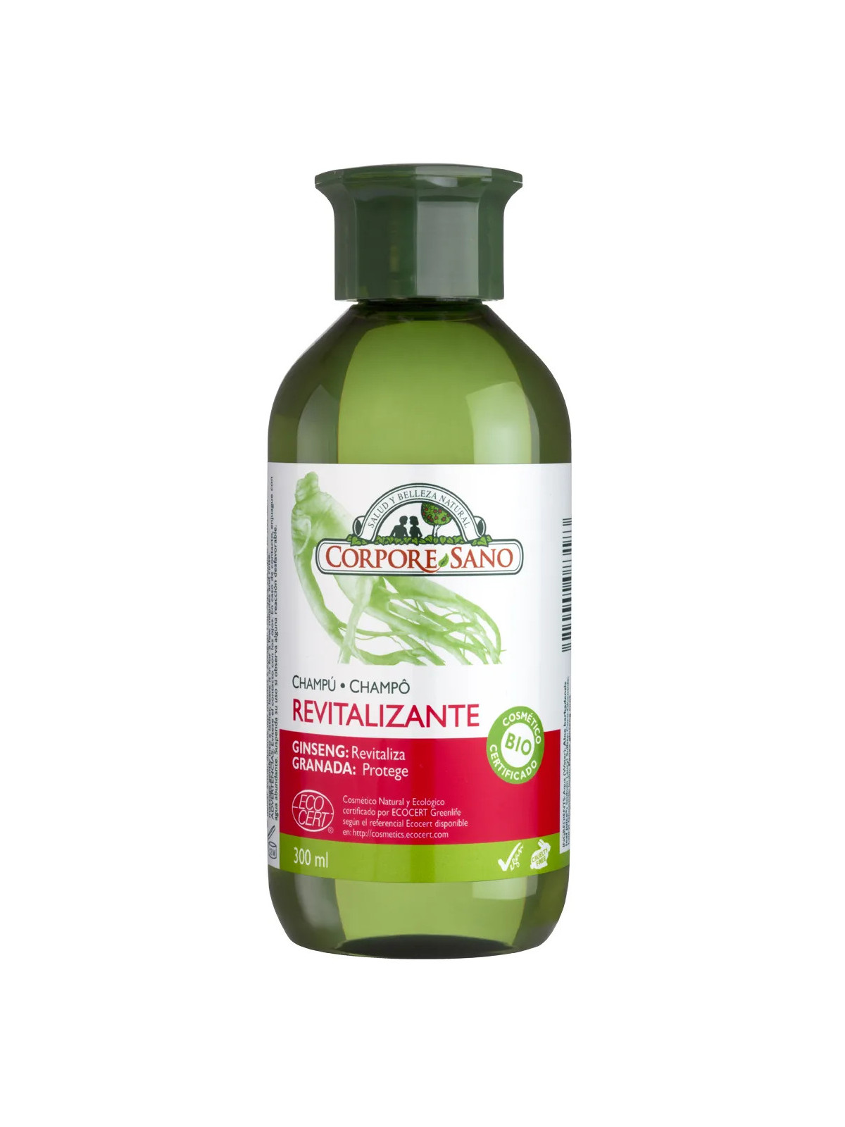 Corpore Shampooing Revitalisant Ginseng et Grenade 300ml Bio