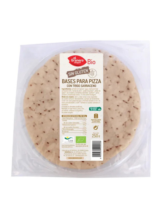 Granero Bases de Pizza au Sarrasin Sans Gluten Bio