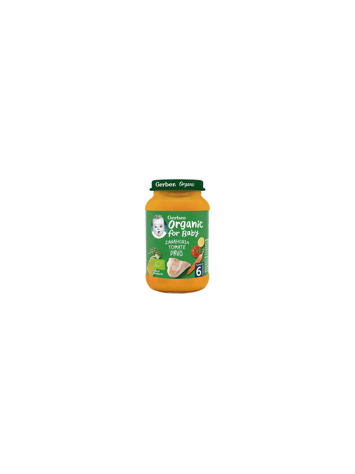 Gerber Organic Carotte Tomate Dinde 1 Unité 190g