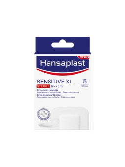 Hansaplast Sensitive XL 6x7cm 5 Unités