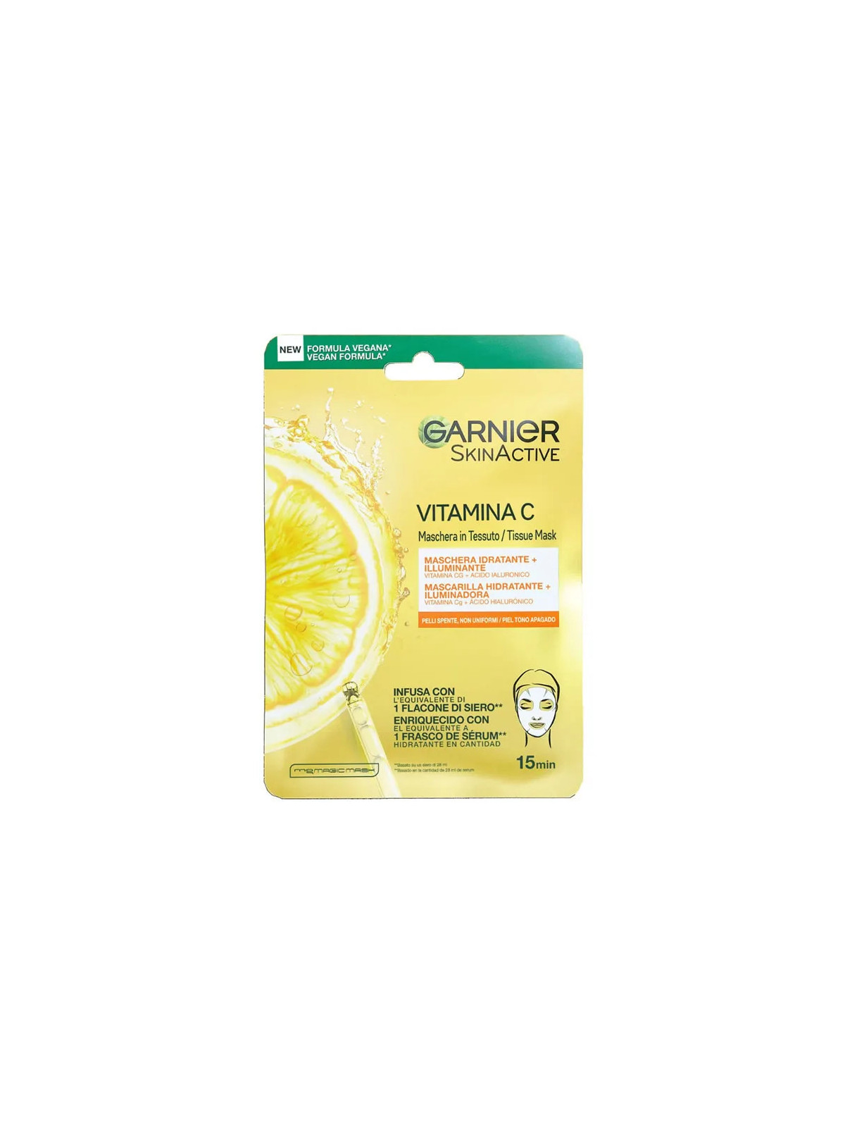 Garnier SkinActive Vitamine C Masque Hydratant et Illuminateur 1 Unité