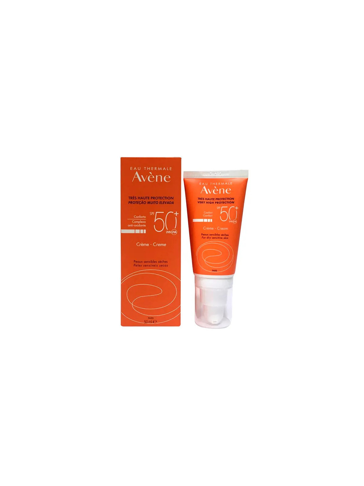 Avène Crème Visage SPF50+ Peau Sèche et Sensible 50ml